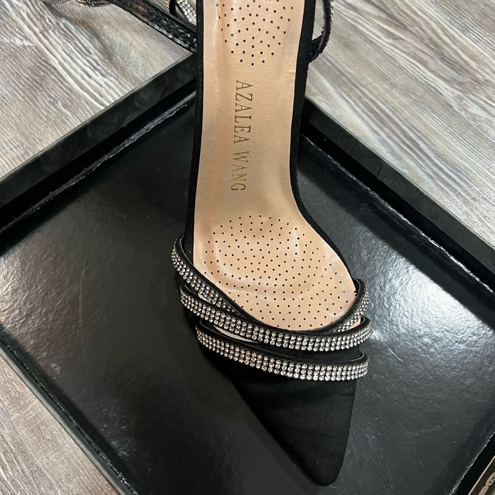 Black Rhinestone Women's Shoes